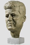 Knud Knudsen (1916 - 1998) - a bust of John F. Kennedy, dated 1963.